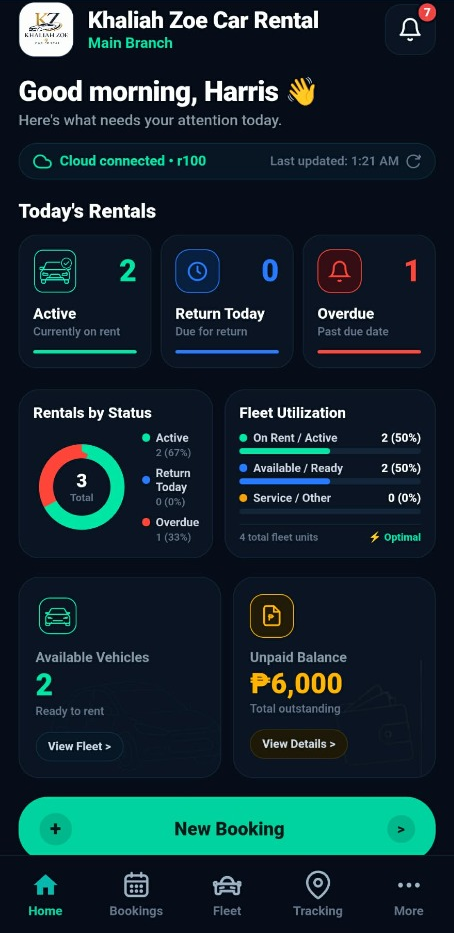 Digitool RentTrack Live App Interface